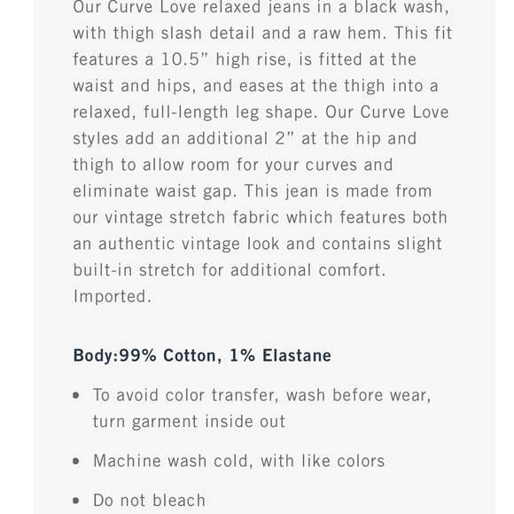 Abercrombie size 25 Curve love high rise jeans long BNWT - Picture 6 of 6